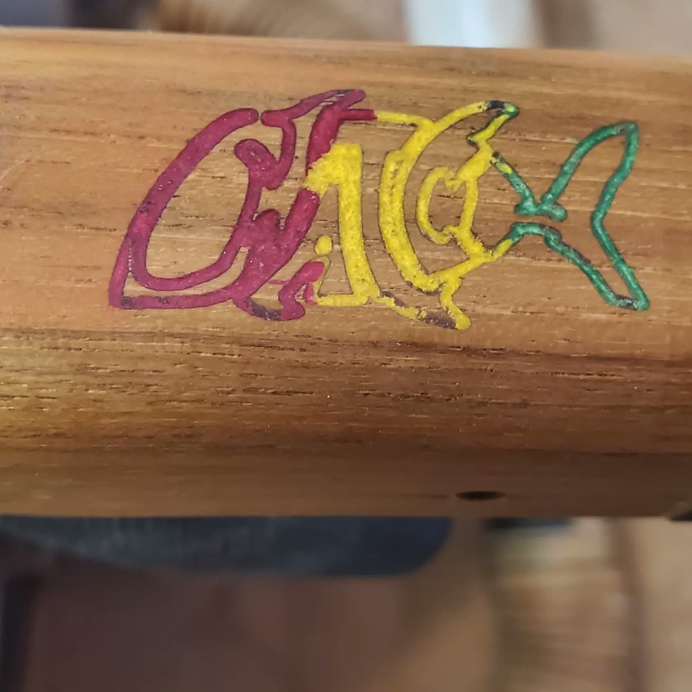 Rasta HATCH logo inlaid in the butt